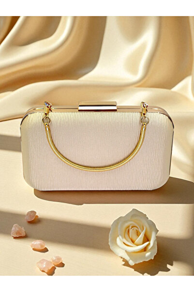 Biçanta Γυναικείο βραδινό φόρεμα με μοτίβο σατέν τσάντα γάμου αρραβώνων