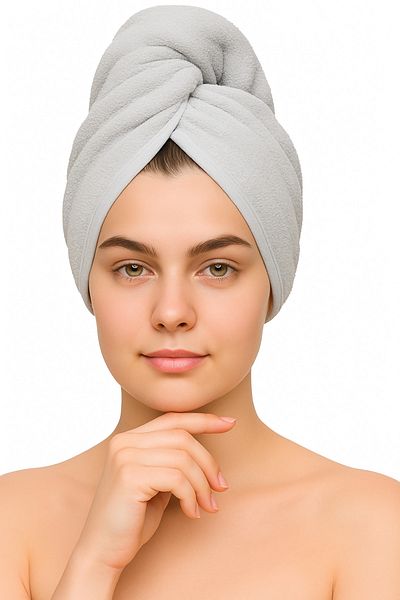 embays collection Button Elastic Hair Towel, Hair Cap, Makeup Cap, Facial Care Towel,