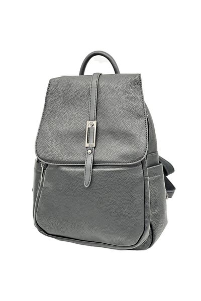 Micutz Women's Leather Backpack Maria C. Italy, Eco-leather, 27x30x12 cm, Black Color
