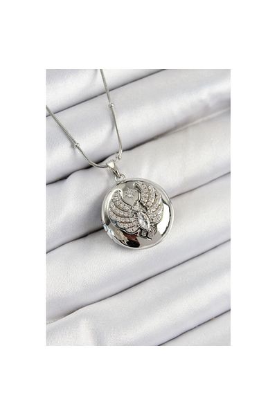 Skygo 316L Steel Chain Openable Phoenix Model Zircon Stone Silver Color Women's Necklace - Tj-Bko10376
