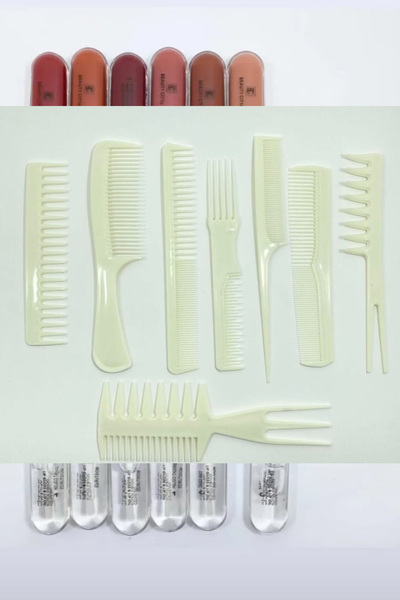 ESSFASIHON Set de piepteni pentru păr, colorați, profesionale, pentru coafor, 8 piese