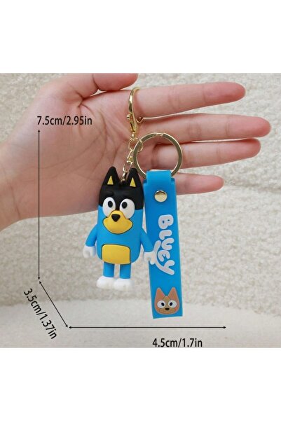 The Casius. Breloc pentru chei, model Bluey, 7.5 cm, culoarea albastru, theCasius.®