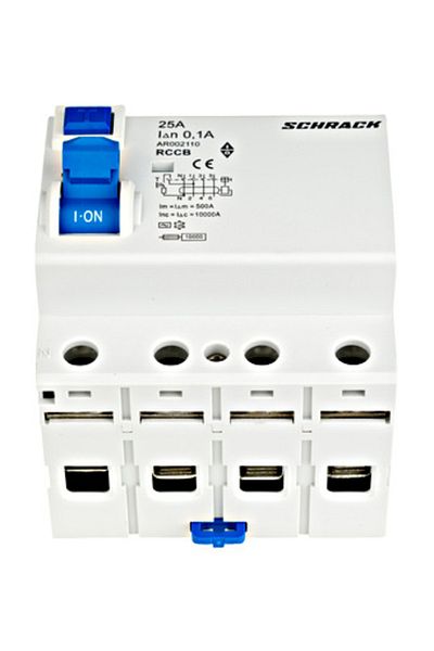 Eti RCCB, 4P, 25A, 100mA, 10kA, AC type, AMPARO, AR002110--, Schrack