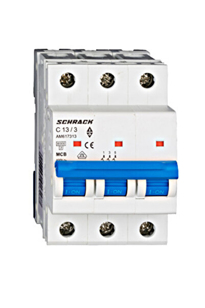 Eti Circuit breaker MCB, 3P, 13A, 6kA, curve C, AMPARO, AM617313--, Schrack