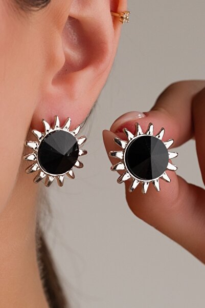 MRK Kadın Siyah Güneş Küpe