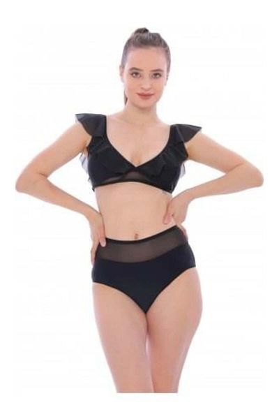 Markahit Argisa Plain Ruffle High Waist New Bikini