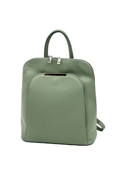 Micutz Women's Backpack Made of Genuine Leather, Casual Elegant, 30x28x12 cm, Green Color