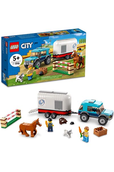 LEGO 60327 City Great Vehicles Horse Transporter Set, with SUV Toy Car, Trail...