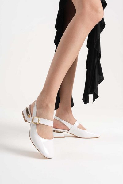 FEYZ BUTİK Daily 4 cm Heels Stylish Comfortable Patent Leather Shoes