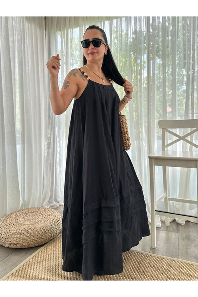 Burcu Özpıranga ROSEL Askı Ayarlı Astarlı Müslin Elbise