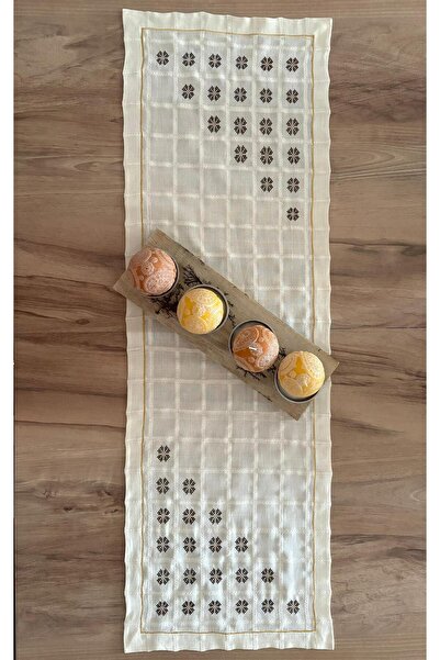 Ceylan Runner - Masa Örtüsü/ Tel Kırma El İşlemeli Masa Örtüsü