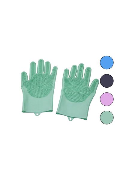 FRD GROUP 2Pcs Colorful Silicone Dishwashing Gloves (5235)