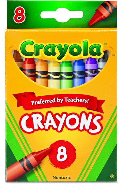 Crayola Nontoxic Crayons, 8 Count (Pack of 12)