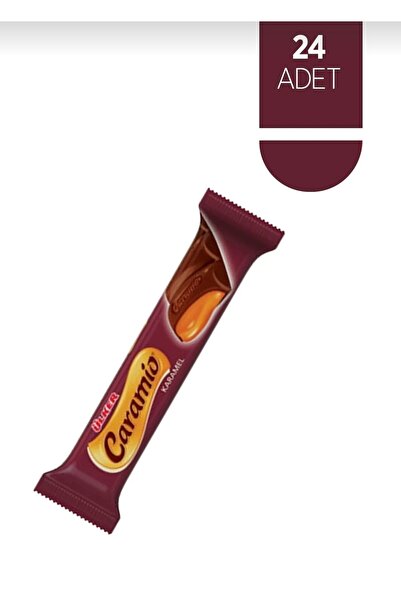Ülker Caramio 32g x 24’lü – Yoğun Akışkan Karamelli Sütlü Çikolata Bar Lezzeti