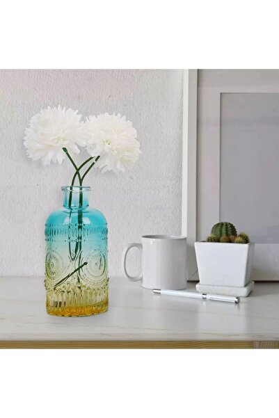 BYSHOME Yapay Lüx Krizantem Kartopu Demet 7 Dallı Dekoratif Yapay Çiçek 25 Cm