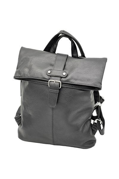 Micutz Women's Backpack Made of Soft Eco-Leather with Adjustable Straps, Waterproof, 37x30x11 cm, Black Color