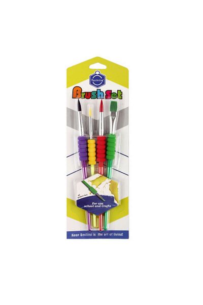 Art Tone Painting Beginner Brush Set for Kids 4 Pack