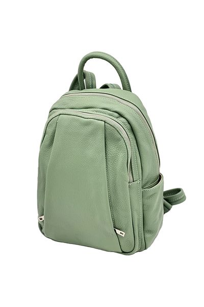 Micutz Women's Backpack Made of Genuine Leather, Made in Italy, 30x25x10 cm, Green Color