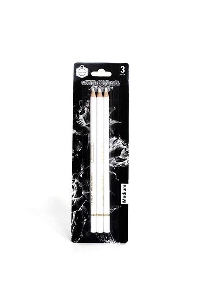 Art Tone White Charcoal Pencil Set 3 Pcs N:G047