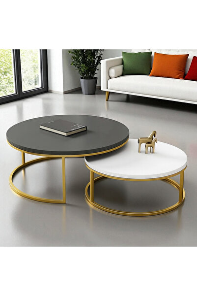 EDMONDA EV AKSESUAR EDMONDA GOLD İKİLİ ORTA SEHPA