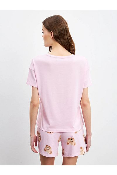 LC Waikiki Bear Teddy Printed Women's Shorts Pajama Set