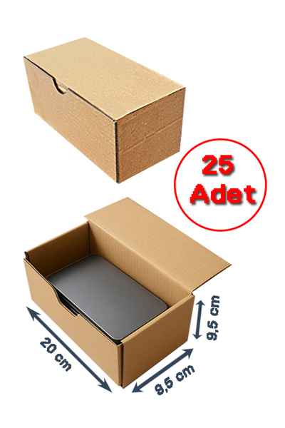 kutucum 9,5 X 20 X 9 CM 25 ADET KİLİTLİ KUTU | E-TİCARET KUTUSU | KARGO KUTUSU
