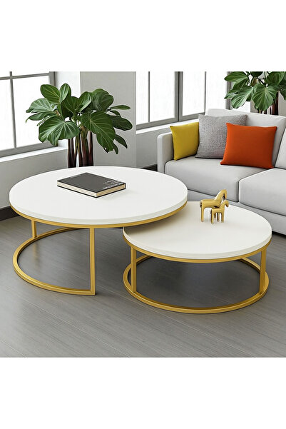 EDMONDA EV AKSESUAR EDMONDA GOLD İKİLİ ORTA SEHPA