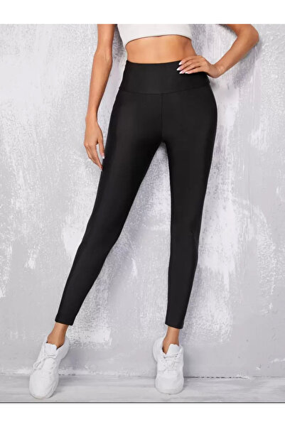 SVART WEAR Жіночі чорні блискучі лосини Pro з високою талією, що підтягують фігуру