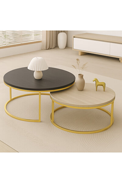 EDMONDA EV AKSESUAR EDMONDA GOLD İKİLİ ORTA SEHPA