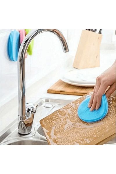 RED KİTCHEN 1 Silicone Dishwashing Brush Non-Exhausting