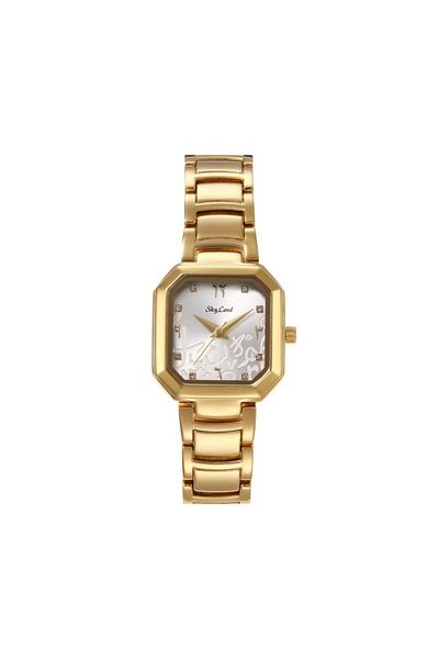 Skyland Elegant women's watch with Arabic engraving and stainless steel strap and hands