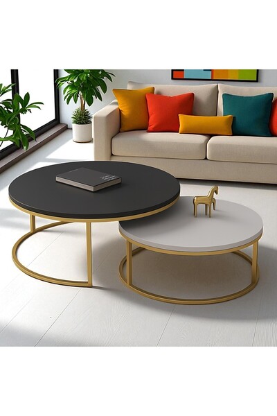 EDMONDA EV AKSESUAR EDMONDA GOLD İKİLİ ORTA SEHPA