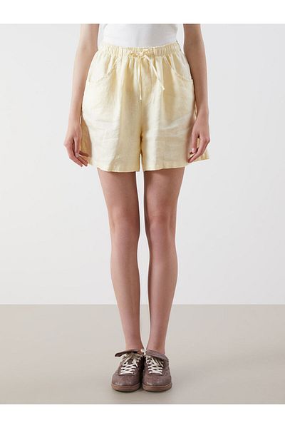 LC Waikiki New Season Elastic Waist 0 Linen Women's Sort - S5Qb90Z8