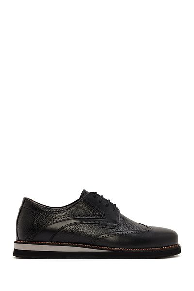 Derimod Men's Black Lace-Up Leather Casual Shoes 25Wfd7045Ft
