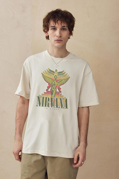 Tee&more. Unisex Oversize Retro Nirvana In Utero Baskılı Premium T-shirt