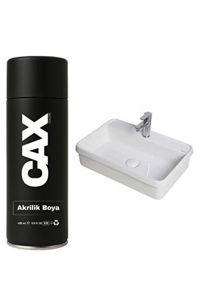caxcolors SUYA DAYANIKLI PARLAK BEYAZ LAVABO-FAYANS-EVYE SPREY BOYASI 400 ML