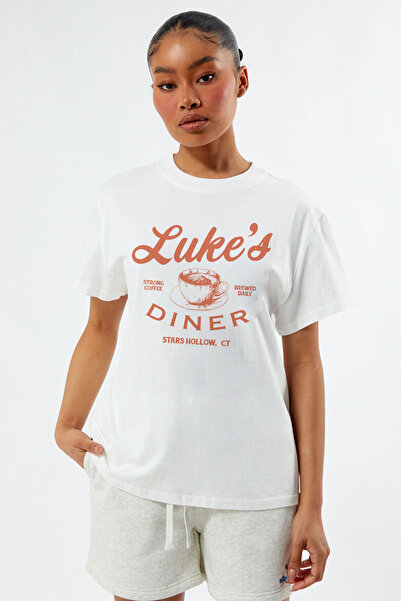 Tee&more. Tricou premium unisex oversize retro cu imprimeu Luke's Diner