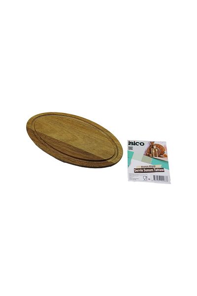 Light up Acacia oval wooden service presentation tray - mini tray 25 x 14 x 1.4cm