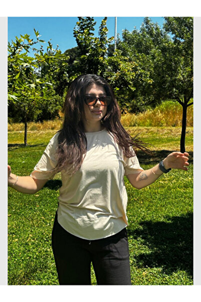 MODA Γυναικείο μπλουζάκι με κοντό μανίκι από ύφασμα Modal με λέιζερ κοπής