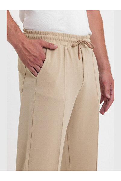 MODA Men's Baggy Cut Crepe Fabric Trousers