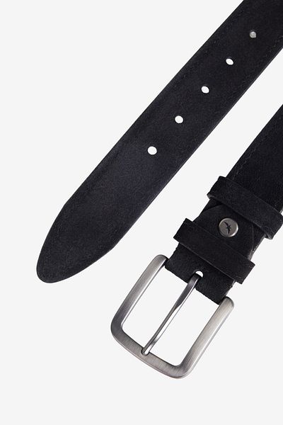 ALTINYILDIZ CLASSICS Men's Black 100% Leather Patterned Casual Belt