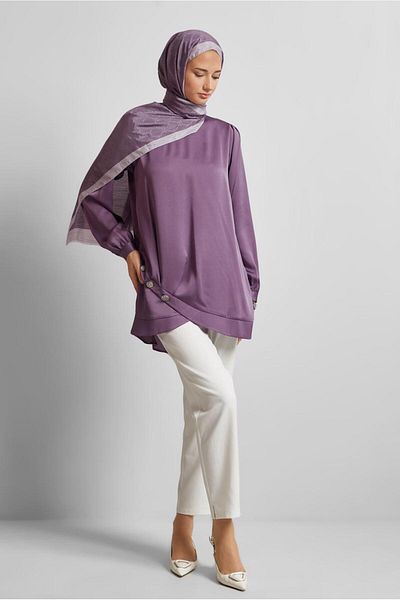 Alvina Asymmetric Cut Tunic 45679