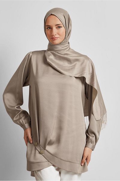 Alvina Asymmetric Cut Tunic 45679