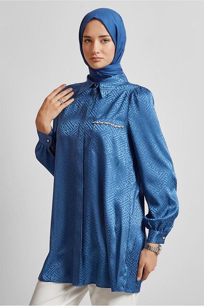 Alvina Satin Jacquard Tunic 45724
