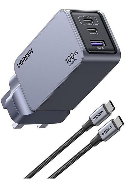 Ugreen X757 Nexode Pro 100W PD GAN Charger (3C1A) with 100W USB-C to USB-C Cable