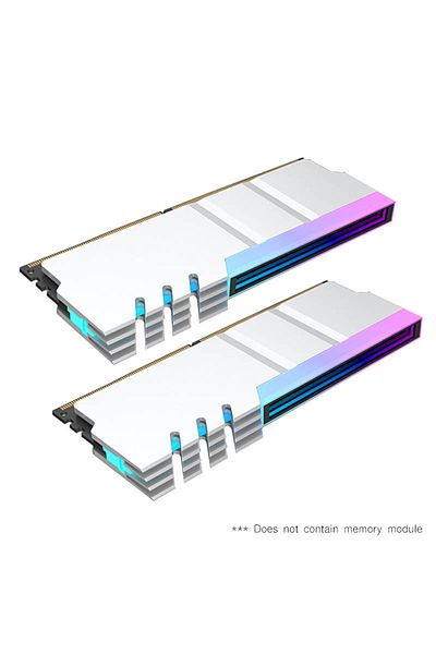Choice1 وحدة ذاكرة مزامنة ARGB فضية اللون من قطعتين لجهاز كمبيوتر Jumpeak DDR4 DDR5 5V، مشعاع كمبيوتر RGB ملون، ذاكرة وصول عشوائي