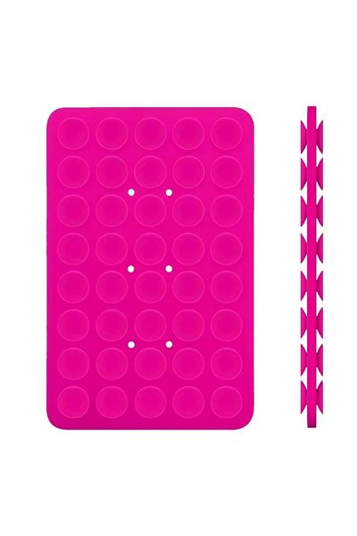 Choice Rose Red-1PC Double Sided Silicone Suction Cup For Mobile Phone Adhesive Silicone Rubber Sucker Pad