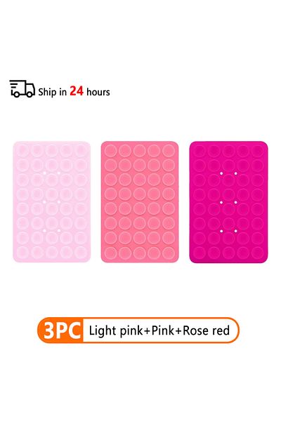 Choice 3PC Set 1 Double Sided Silicone Suction Cup For Mobile Phone Adhesive Silicone Rubber Sucker Pad Det