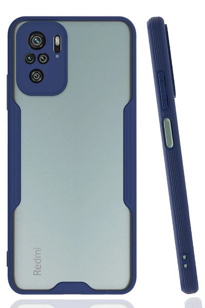 CepteToptan حافظة هاتف Xiaomi Redmi Note 10 من السيليكون البلاتيني - أزرق داكن - MKİ1729-5277