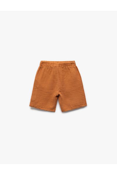Koton New Season Cotton Waist Lace up Pocket Detailed Basic Shorts
